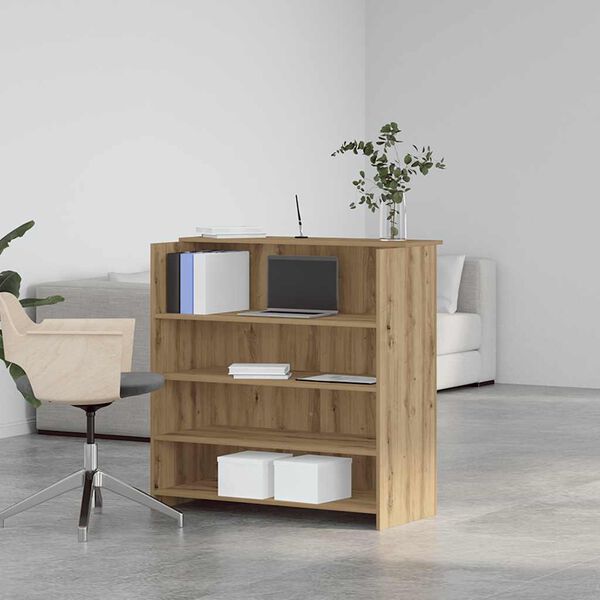 vidaXL Birou de recepție Stejar Artisan 100x50x103,5 cm Lemn prelucrat