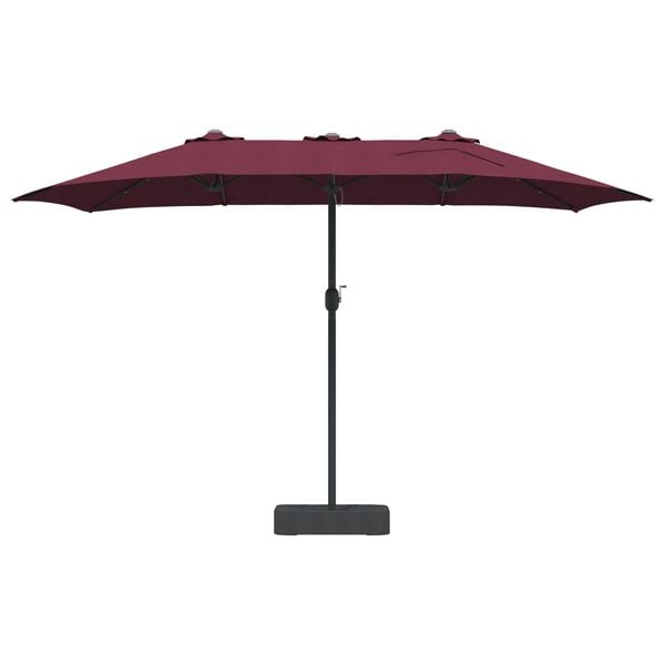 vidaXL Parasol de Grădină Roșu Bordeaux 385 x 209 x 244 cm Poliester