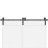 vidaXL Set feronerie pentru uși glisante, negru, 400 cm, oțel