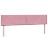 vidaXL Pat box spring cu saltea, roz, 200x220 cm, catifea