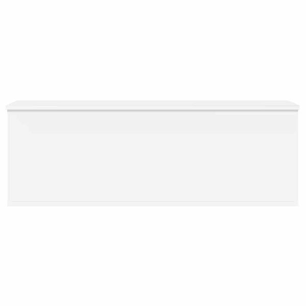 vidaXL Cutie de depozitare, alb, 102x35x35 cm, lemn prelucrat