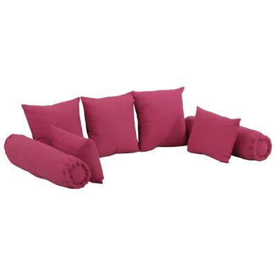 vidaXL Set de perne decorative, 7 piese, roz, material textil