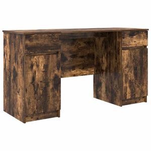 vidaXL Birou Stejar afumat Lemn prelucrat 140 x 49 x 76 cm