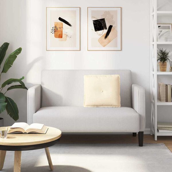 vidaXL Perna pentru spate Crem 50 x 45 cm Țesătură din corduroy