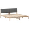 vidaXL Cadru de pat cu headboard Maro 200 x 200 cm Lemn de pin masiv