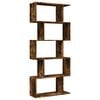 vidaXL Bibliotecă/separator 5 niveluri stejar fumuriu 70x24x161cm lemn