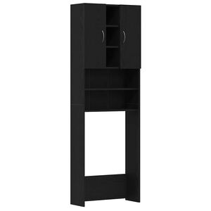 vidaXL Dulap mașina de spălat, stejar negru, 64x25,5x190 cm