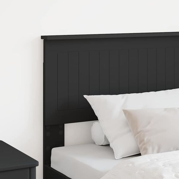 vidaXL Tăblie cap cu headboard Stejar Negru 90 cm Lemn compozit