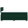 vidaXL Pat box spring cu saltea, verde &icirc;nchis, 120x190 cm, catifea