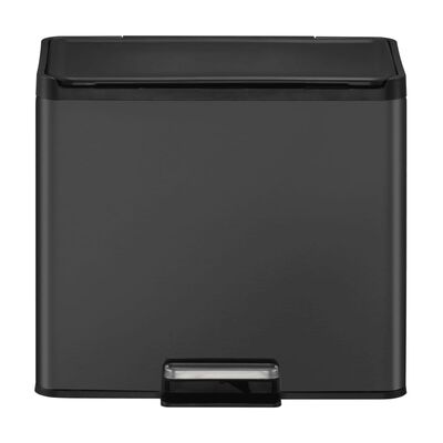 EKO Coș de gunoi cu pedală Essential, negru, 2x15 L