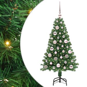 vidaXL Brad de Crăciun artificial Verde 120 cm PVC și Oțel și Plastic