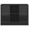 vidaXL Servantă, negru, 102x37x75,5 cm, lemn prelucrat