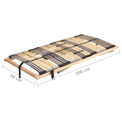 vidaXL Bază de pat electrică cu șipci, 42 șipci, 7 zone, 90 x 200 cm