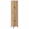 vidaXL Bufet Stejar Artizanal 34,5 x 34 x 180 cm Lemn compozit