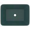 vidaXL Chiuvetă de baie lux, verde închis mat, 41x30x12 cm, ceramică