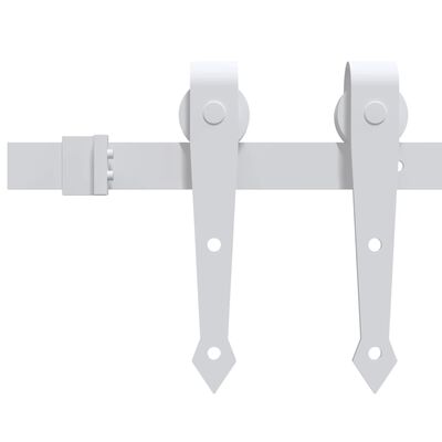 vidaXL Set feronerie pentru uși glisante, alb, 200 cm, oțel