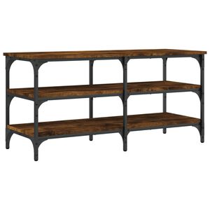 vidaXL Bancă de pantofi, stejar fumuriu, 100x38,5x49 cm lemn prelucrat