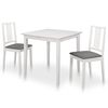 vidaXL Set mobilier de bucătărie, 3 piese, alb, MDF
