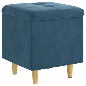 vidaXL Ottoman cu Depozitare albastru 40 x 40 x 45 cm Catifea