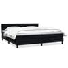 vidaXL Pat box spring cu saltea, negru, 180x210 cm, catifea