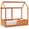 vidaXL Cadru pat de copii, maro ceruit, 70x140 cm, lemn masiv de pin