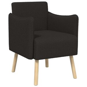 vidaXL Fotoliu Negru Boucl&eacute;