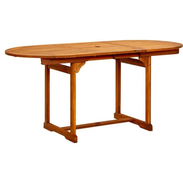 vidaXL Set mobilier de grădină, 7 piese, lemn masiv de acacia, 120-170 cm