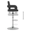 vidaXL Scaun de bar, negru, piele ecologică