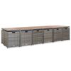 vidaXL Set mobilier de exterior cu perne, 17 piese, gri, poliratan