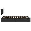 vidaXL Pat cu storage cu headboard Negru 135 x 190 cm Lemn compozit