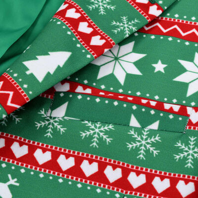 vidaXL Costum bărbătesc Crăciun, 2 piese, cravată, roșu, mărimea 48