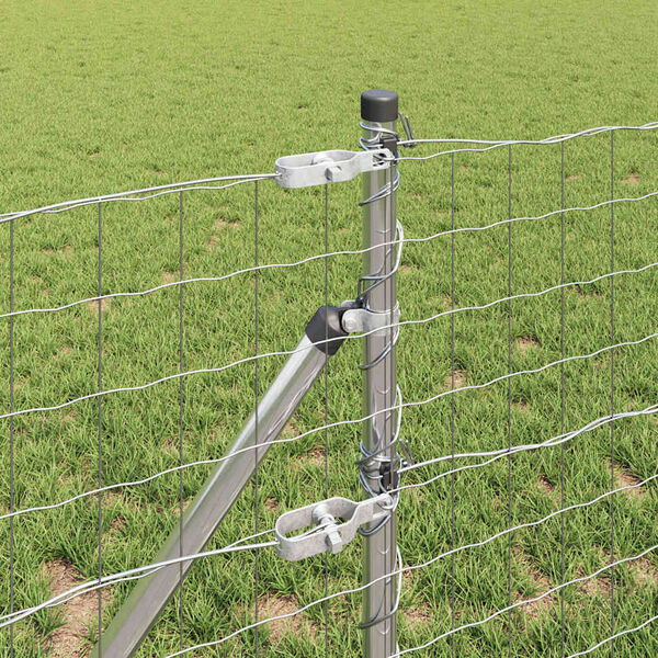 vidaXL Gard cu St&acirc;lp Argintiu 0,4 x 50 m Oțel și PVC