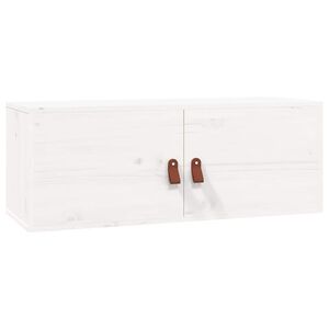 vidaXL Dulap de perete, alb, 80x30x30 cm, lemn masiv de pin