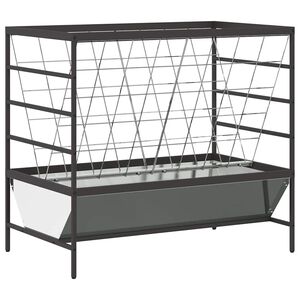 vidaXL Feeder pentru Animale Argintiu 100 x 60 x 90 cm Oțel Galvanizat