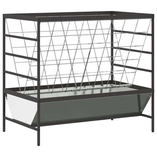 vidaXL Feeder pentru Animale Argintiu 100 x 60 x 90 cm Oțel Galvanizat