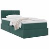 vidaXL Pat cu storage cu saltea Verde &icirc;nchis 90 x 190 cm Catifea