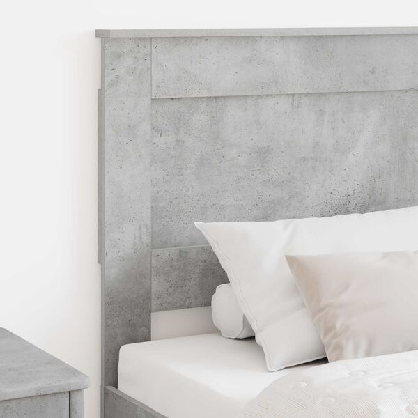 vidaXL Tăblie cap cu headboard Gri din beton 75 cm Lemn compozit