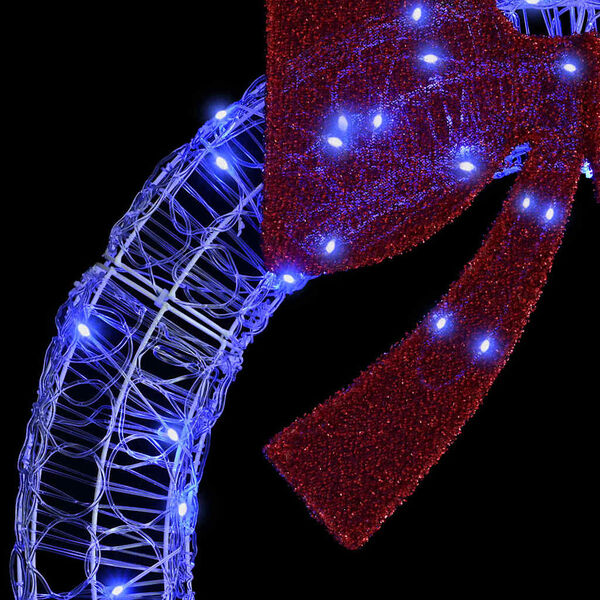 vidaXL Coroană cu 80 LED albastru 92 x 9.5 x 92 cm Acril