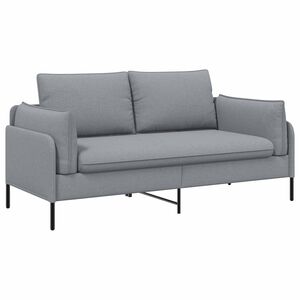 vidaXL Canapea cu 2 locuri Gri deschis 188 x 81 x 89 cm Țesătură