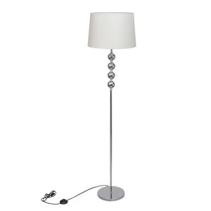 Lampă de podea cu abajur, suport &icirc;nalt, 4 bile decorative, alb