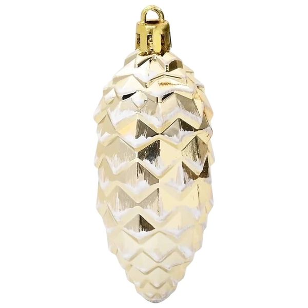 vidaXL Minge din con de brad de Crăciun 40 pcs Auriu