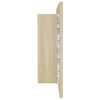 vidaXL Dulap de baie cu oglindă și LED, stejar Sonoma, 100x12x45 acril