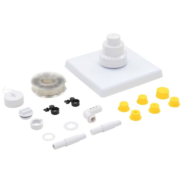 vidaXL Fântână grecească pentru piscină, 13 piese, alb