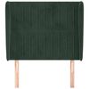 vidaXL Tăblie pat cu aripioare verde închis 83x23x118/128 cm catifea