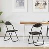 vidaXL Scaun pliant 2 pcs Negru 48 x 43,5 x 81 cm Piele artificială