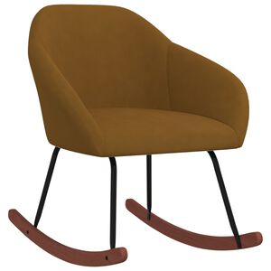 vidaXL Scaun balansoar, maro, material textil