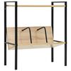 vidaXL Etajeră cărți 2 rafturi negru/stejar 52x28x59 cm lemn prelucrat