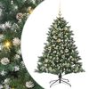 vidaXL Brad de Crăciun artificial Verde 120 cm PVC și Plastic și Oțel