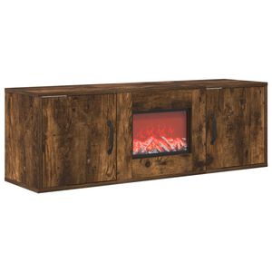 vidaXL Șemineu electric Stejar fumuriu 110 x 30 x 36,5 cm
