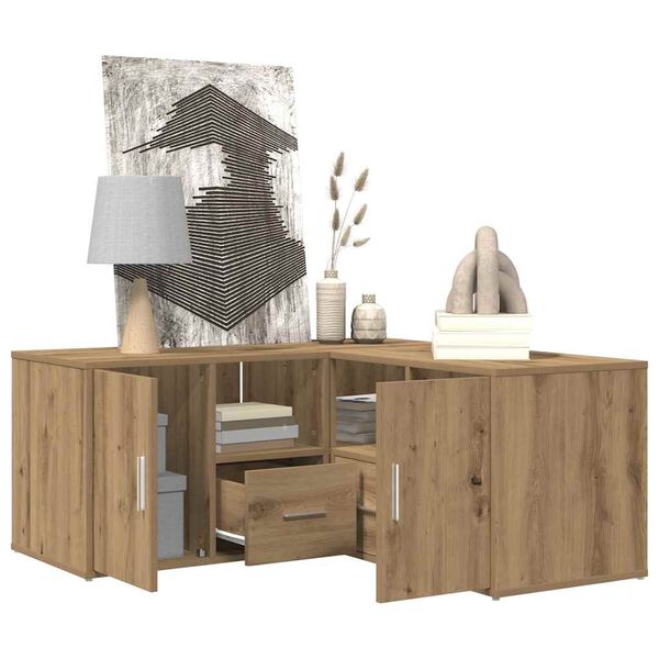 vidaXL Dulap de colț, stejar artizanal, 160x40x45 cm, lemn prelucrat